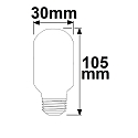 ISOLED LED gl�delyskilde T30 T30 klar E27 7,9W 1075lm 2700K 360� CRI 80-89