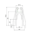 ISOLED Monteringsbeslag TRACK48 RECESSED s�t med 4, rustfrit st�l