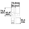 ISOLED hj�rnestik TRACK48 SURFACE isoleret, mekanisk, vandret, sort