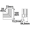 hj�rnestik CORNER 90� HORIZONTAL - TRACK48 DRYWALL isoleret, mekanisk, vandret, sort