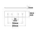 ISOLED tilslutningsdel TRACK48 SURFACE (FLAT) / RECESSED mekanisk, s�t med 1, sort