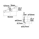 Monteringsfjeder TRACK48 SURFACE (FLAT) / RECESSED s�t med 2, sort
