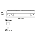 ISOLED Skinne spot TRACK48 WALLWASHER ON-OFF 22CM ASYM 100� stiv, asymmetrisk, omskiftelig IP20, sort mat 