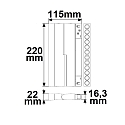 ISOLED Skinne spot GRID SPOT 22CM - TRACK48 svingbar, omskiftelig, med gitter, magnetisk montering IP20, sort 