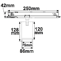 ISOLED 3-faset spot 42W - 20�-70� PHASE DIM fokuserbar, kardanisk drejning IP20, hvid mat d�mpbar
