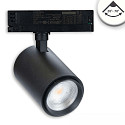 3-faset spot 42W - 20�-70� PHASE DIM fokuserbar, kardanisk drejning IP20, sort mat d�mpbar