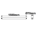 line�rt lampe HIGH PROTECTON, IP69K FOOD SAFE st�dsikker, omskiftelig, kablet gennem IP69K