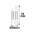 ISOLED LED stanglyskilde R7s 78mm 840 DIM klar 7,5W 78-850lm 4000K 360� CRI 80-89 d�mpbar