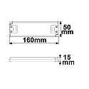 ISOLED LED driver 12VDC, 0-30W, SELV flad, konstant sp�nding, omskiftelig