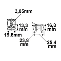 ISOLED stik kontakt 2X2-POLE, 0.5-2.5MM� - MAX. 450V/16A 2-fold, 2-polet