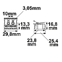 ISOLED stik kontakt 2X3-POLE, 0.5-2.5MM�, MAX. 450V/16A 2-fold, 2-polet