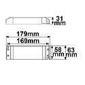 ISOLED LED driver TRAFO 48V IP20 - 0-150W SELV konstant sp�nding, omskiftelig