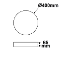 ISOLED ceiling luminaire COLOR SWITCH ROUND - � 40CM CCT Switch, UGR < 19, multipower IP40, black dimmable