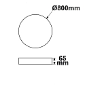 ISOLED pendant luminaire COLOR SWITCH ROUND - � 80CM CCT Switch, UGR < 19, multipower IP42, black dimmable