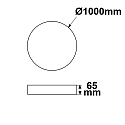 ISOLED pendant luminaire COLOR SWITCH ROUND - � 100CM CCT Switch, UGR < 19, multipower IP42, black dimmable