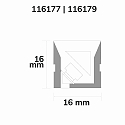 ISOLED Fuldt silikoniseret LED-strip NEON940 TWIST+BEND B16H16 2-polet