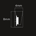 ISOLED fully siliconised LED strip NEONPRO921 CUSTOM B04H08 2-pole