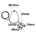 ISOLED 3-faset penduloph�ng SURFACE (DALI) DALI styrbar