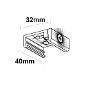 ISOLED 3-faset skinne loftklemme SURFACE (DALI) mekanisk