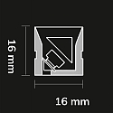 ISOLED fully siliconised LED strip NEONPRO930 CUSTOM TWIST+BEND B16H16 2-pole