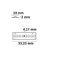 ISOLED LED Strip HEQ SKYBLUE 22W 2-pole