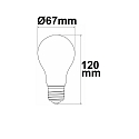 ISOLED LED lyskilde p�re form A67 CL - EFFICIENCY 160LM/W A67 klar E27 12W 120-1800lm 3000K 360� CRI 80-89