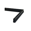 ISOLED Skinne-hj�rnelys TRACK48 LINE+ ON-OFF vandret, omskiftelig, prismatisk IP20, sort mat 