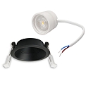 ISOLED Indbygget spotlys BACK68 svingbar IP20, sort d�mpbar