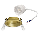 ISOLED Indbygget spotlys BACK68 svingbar IP20, guld d�mpbar