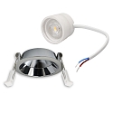 ISOLED Indbygget spotlys BACK68 svingbar IP20, chrom d�mpbar