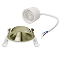 ISOLED Indbygget spotlys BACK68 svingbar IP20, messing d�mpbar