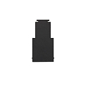 ISOLED Endkappe TRACK48 H50 2 stk., med d�ksel, sort