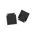 Endkappe TRACK48 FLAT H25 2 stk., med d�ksel, sort