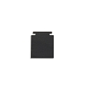 ISOLED Endkappe TRACK48 FLAT H25 2 stk., med d�ksel, sort