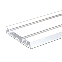 Gardineprofil CURTAIN 10 DOUBLE 1-fold, hvid