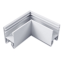 L-tilslutning HALON 1-fold, s�lv