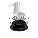 ISOLED Indbygget spotlys BACK32 rund, g� tilbage IP20, sort d�mpbar