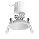 ISOLED Indbygget spotlys BACK45 rund, g� tilbage IP20, hvid d�mpbar