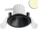 Indbygget spotlys BACK45 rund, g� tilbage IP20, sort d�mpbar