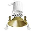 ISOLED Indbygget spotlys BACK45 rund, g� tilbage IP20, guld d�mpbar