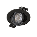 Indbygget spotlys SPHERE-68 svingbar IP54, sort d�mpbar