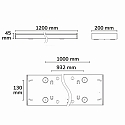 ceiling luminaire POWER SWITCH 120x20 IP40, white dimmable