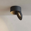 overflade lampe SPHERE IP54, sort d�mpbar