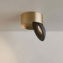 ISOLED overflade lampe SPHERE IP54, guld, sort d�mpbar
