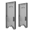 Endkappe EC 121 HALON 2 stk., med d�ksel, s�lv