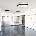 ISOLED ceiling luminaire DN600 IP44, black dimmable