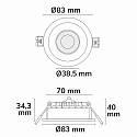 ISOLED Indbygget spotlys VARIO-68 IP65, nikkel 