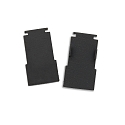 Endkappe TRACK48 FLAT H25 2 stk., med d�ksel, sort