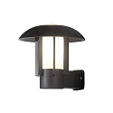 Udend�rs wall luminaire HEIMDAL E27 IP44, opal, sort