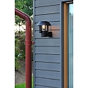 Konstsmide Udendørs wall luminaire HEIMDAL E27 IP44, sort, gennemsigtig